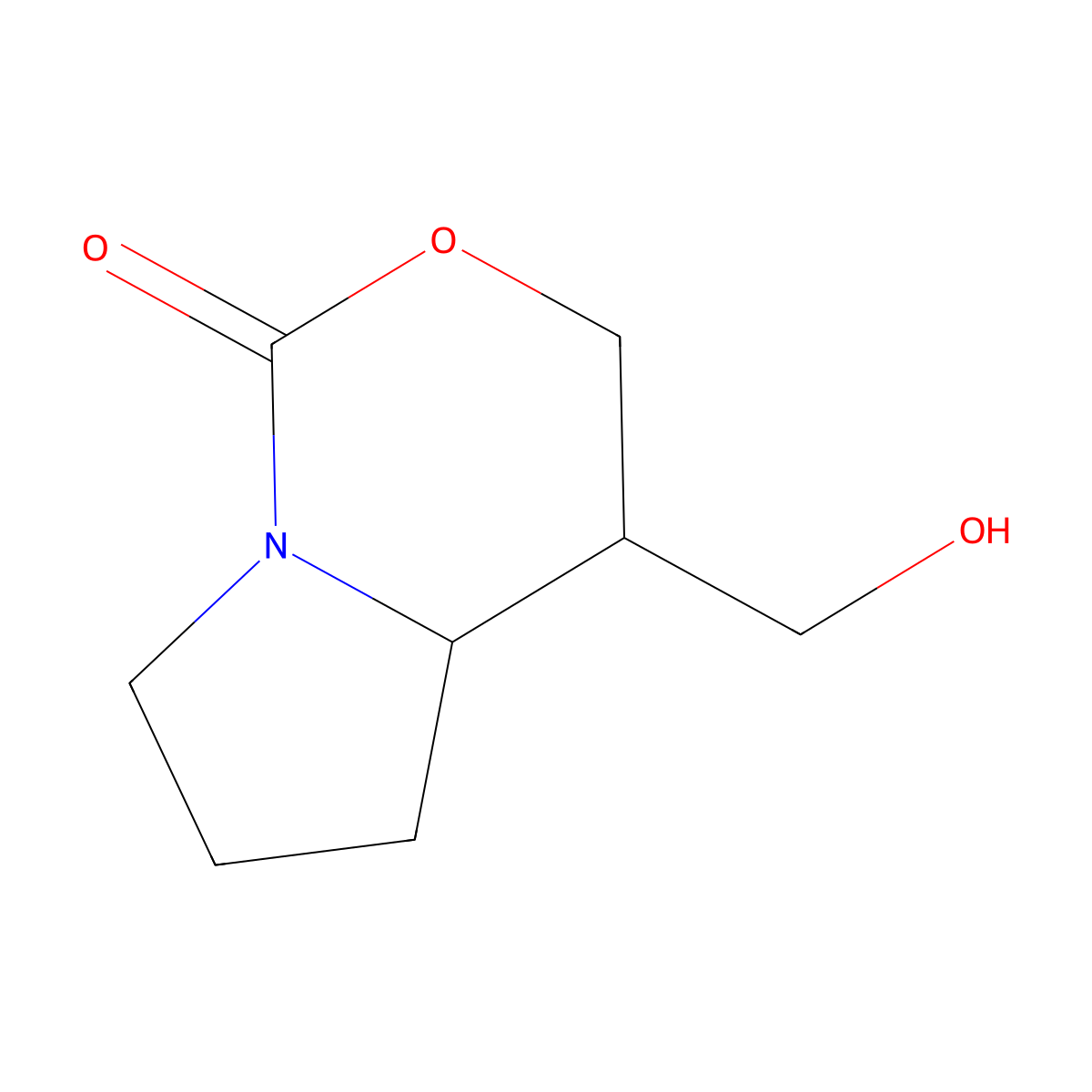 4-(hydroxymethyl)-hexahydro-1H-pyrrolo[1,2-c][1,3]oxazin-1-one molecular structure, CAS 2803863-06-9