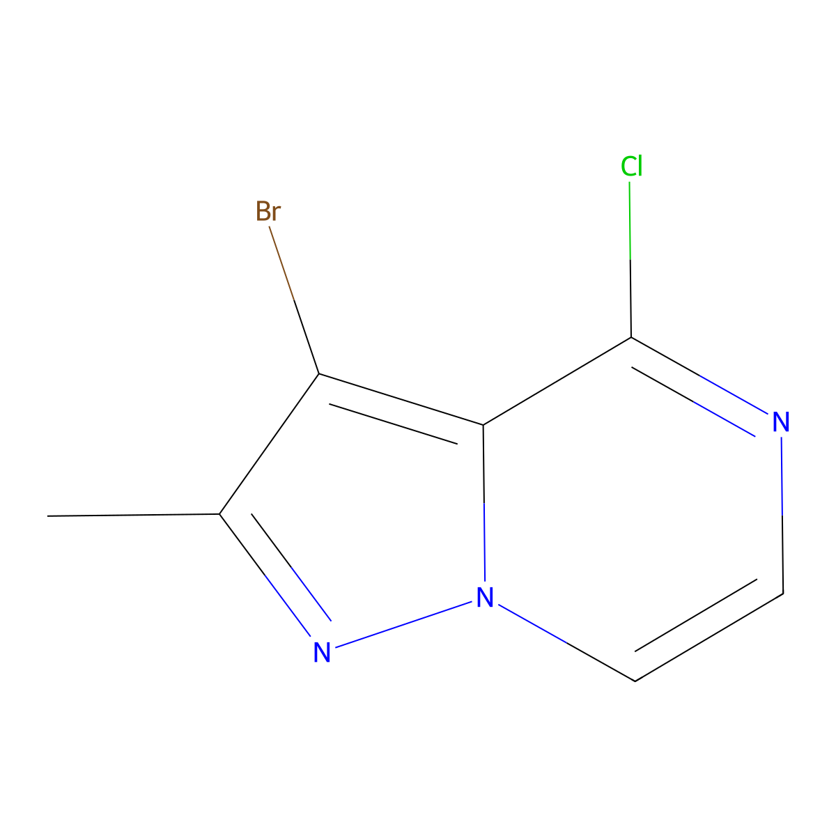 3-Bromo-4-chloro-2-methylpyrazolo[1,5-a]pyrazine molecular structure, CAS 2803863-20-7