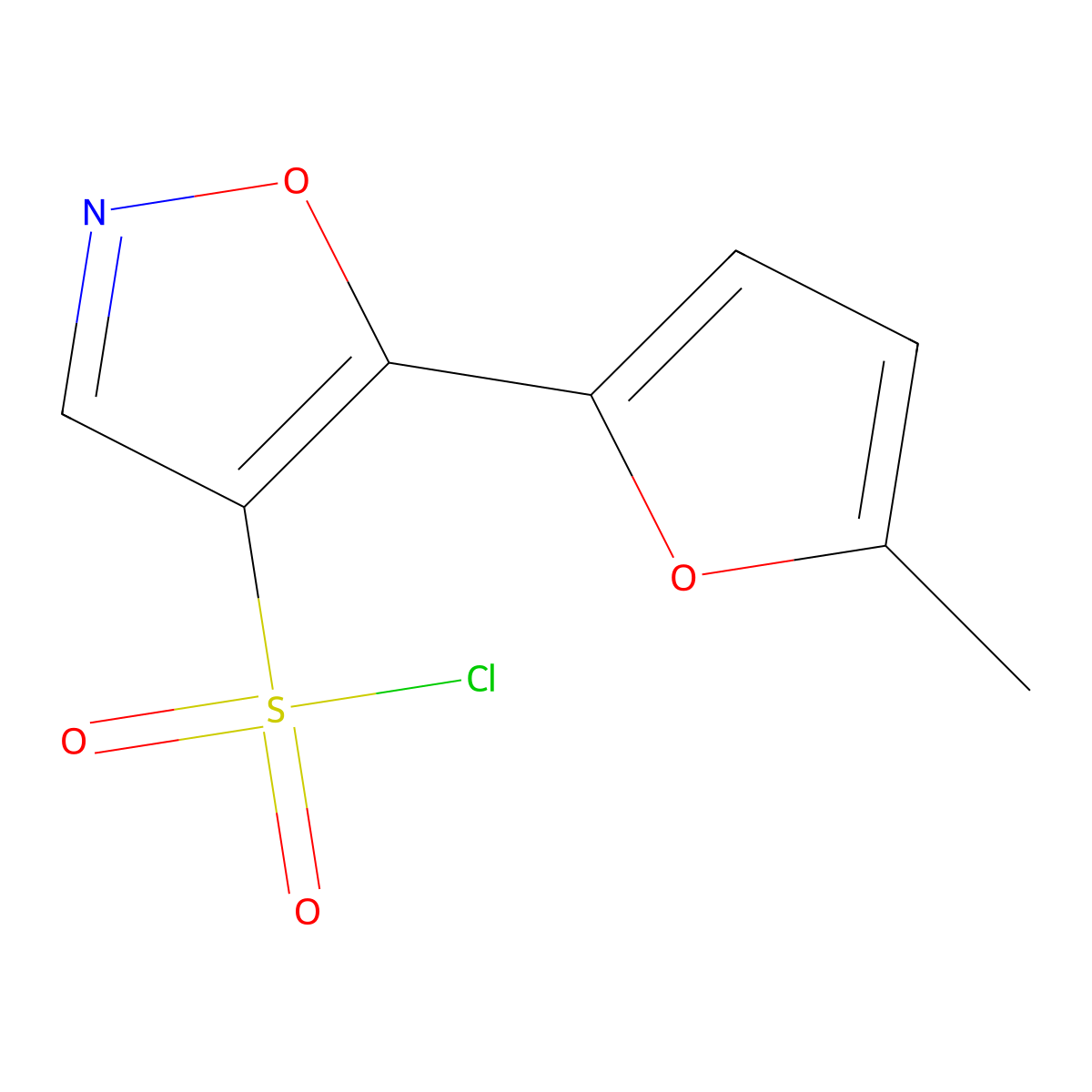 5-(5-Methylfuran-2-yl)-1,2-oxazole-4-sulfonyl chloride molecular structure, CAS 2803863-21-8