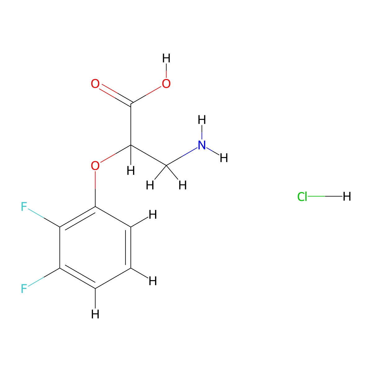 3-Amino-2-(2,3-difluorophenoxy)propanoicacidhydrochloride molecular structure, CAS 2803863-24-1