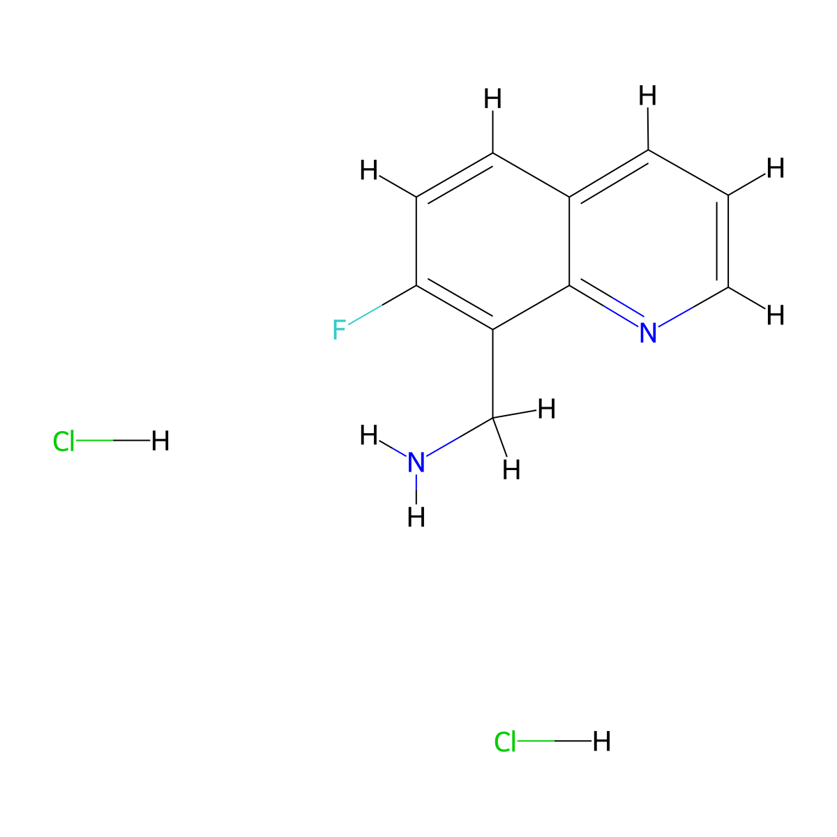 1-(7-Fluoroquinolin-8-yl)methanaminedihydrochloride molecular structure, CAS 2803863-29-6