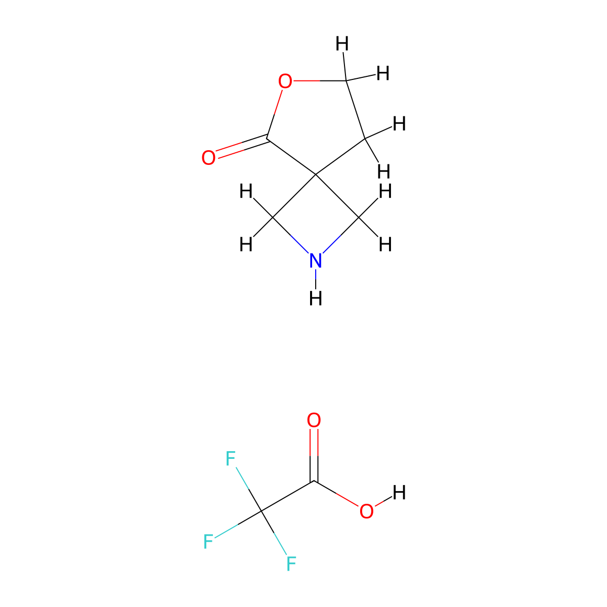 6-Oxa-2-azaspiro[3.4]octan-5-one,trifluoroaceticacid molecular structure, CAS 2803863-32-1