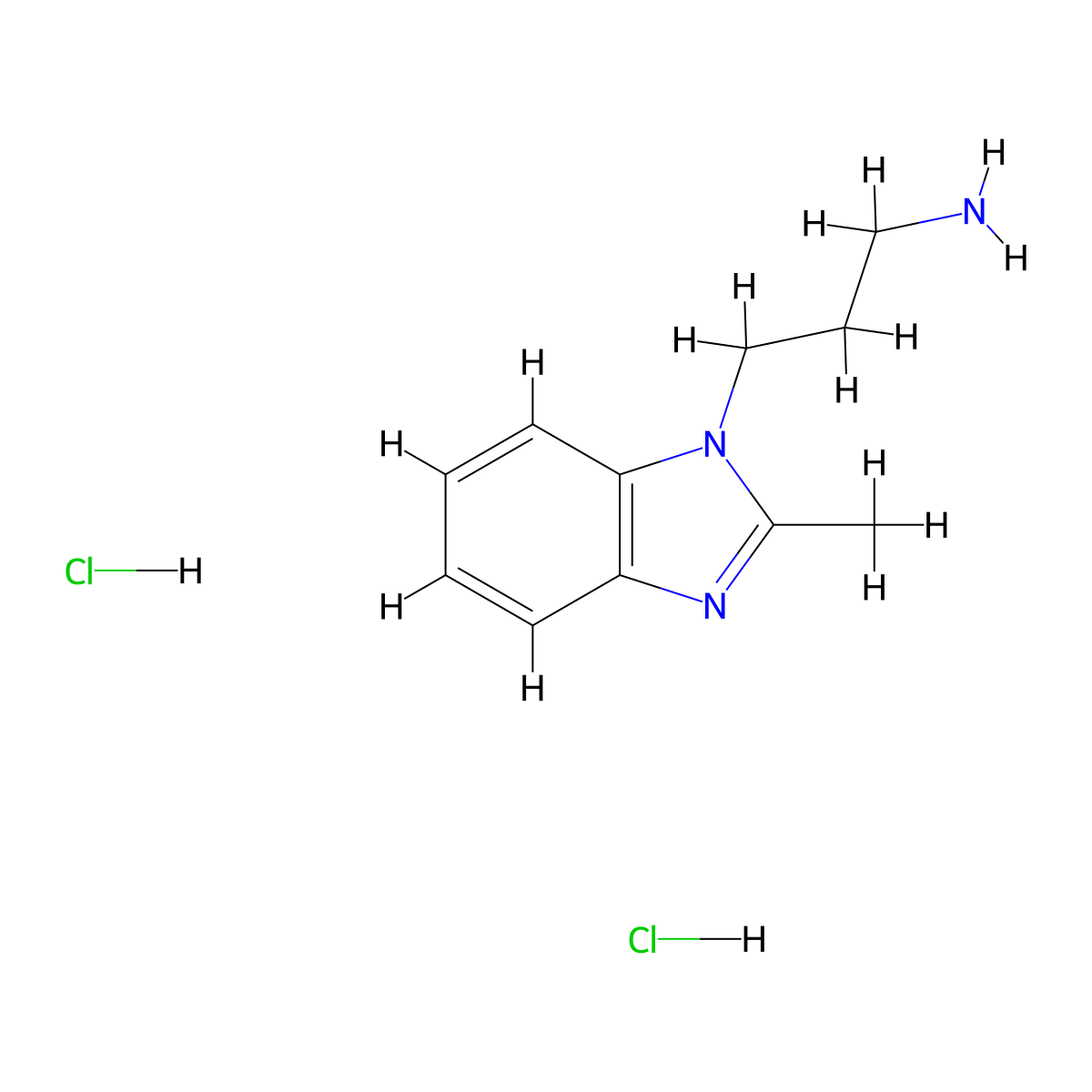 3-(2-methyl-1H-1,3-benzodiazol-1-yl)propan-1-amine dihydrochloride molecular structure, CAS 2803863-33-2