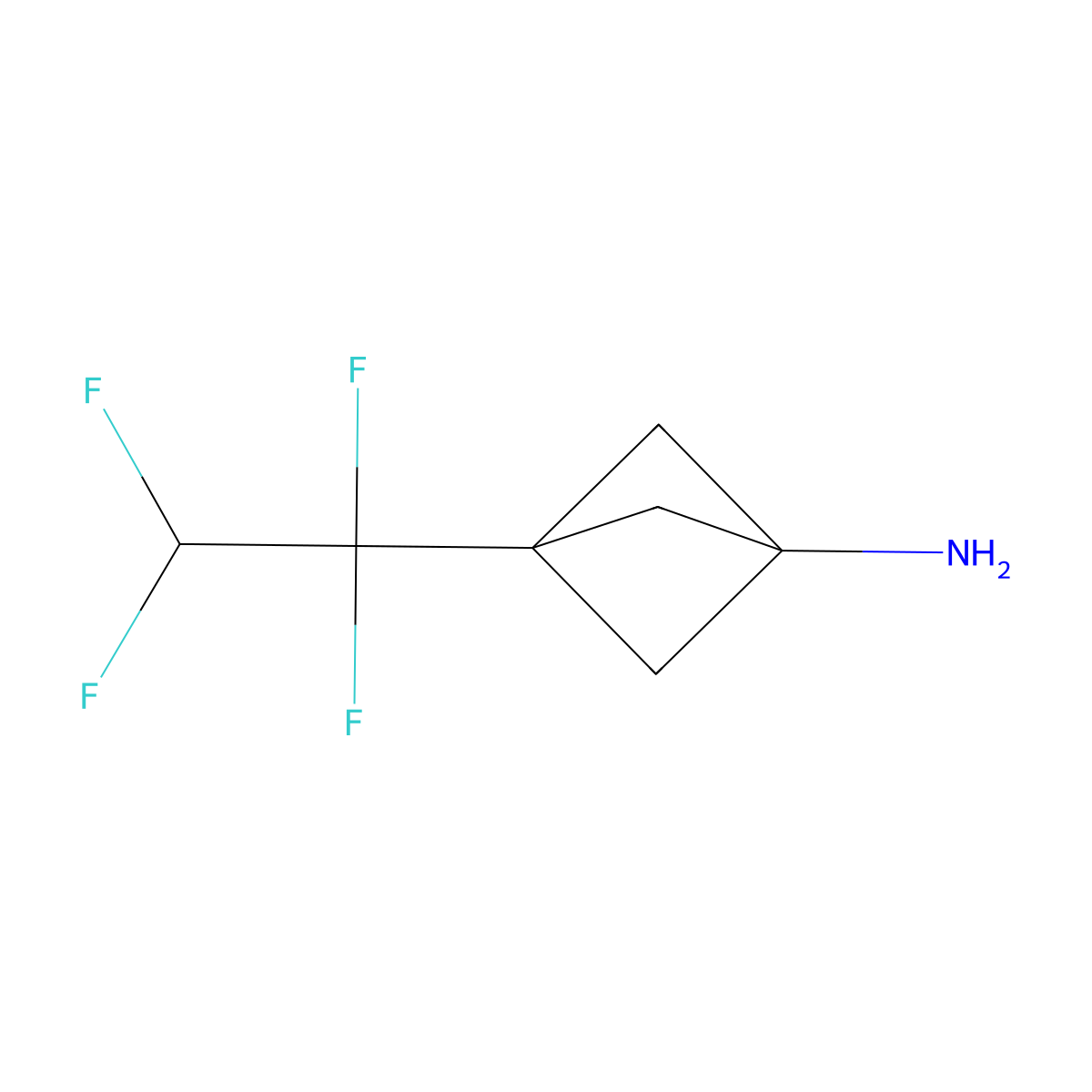 3-(1,1,2,2-Tetrafluoroethyl)bicyclo[1.1.1]pentan-1-amine molecular structure, CAS 2803863-37-6