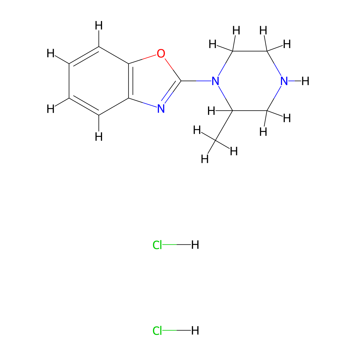2-(2-Methylpiperazin-1-yl)-1,3-benzoxazole dihydrochloride molecular structure, CAS 2803863-39-8