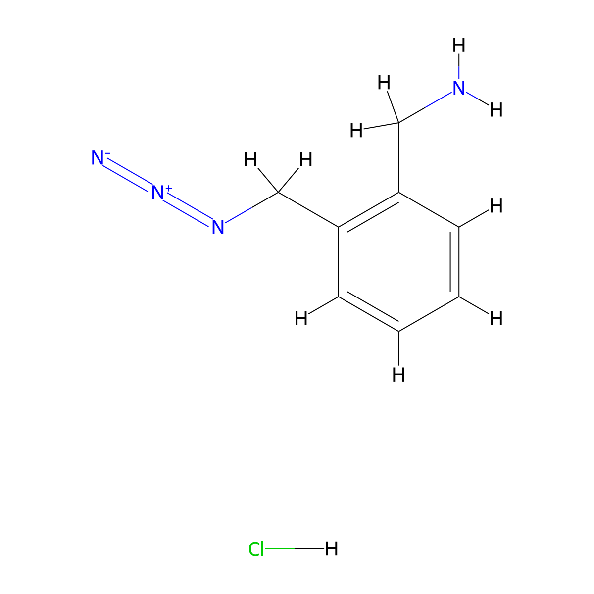 1-(2-(Azidomethyl)phenyl)methanamine hydrochloride molecular structure, CAS 2803863-40-1