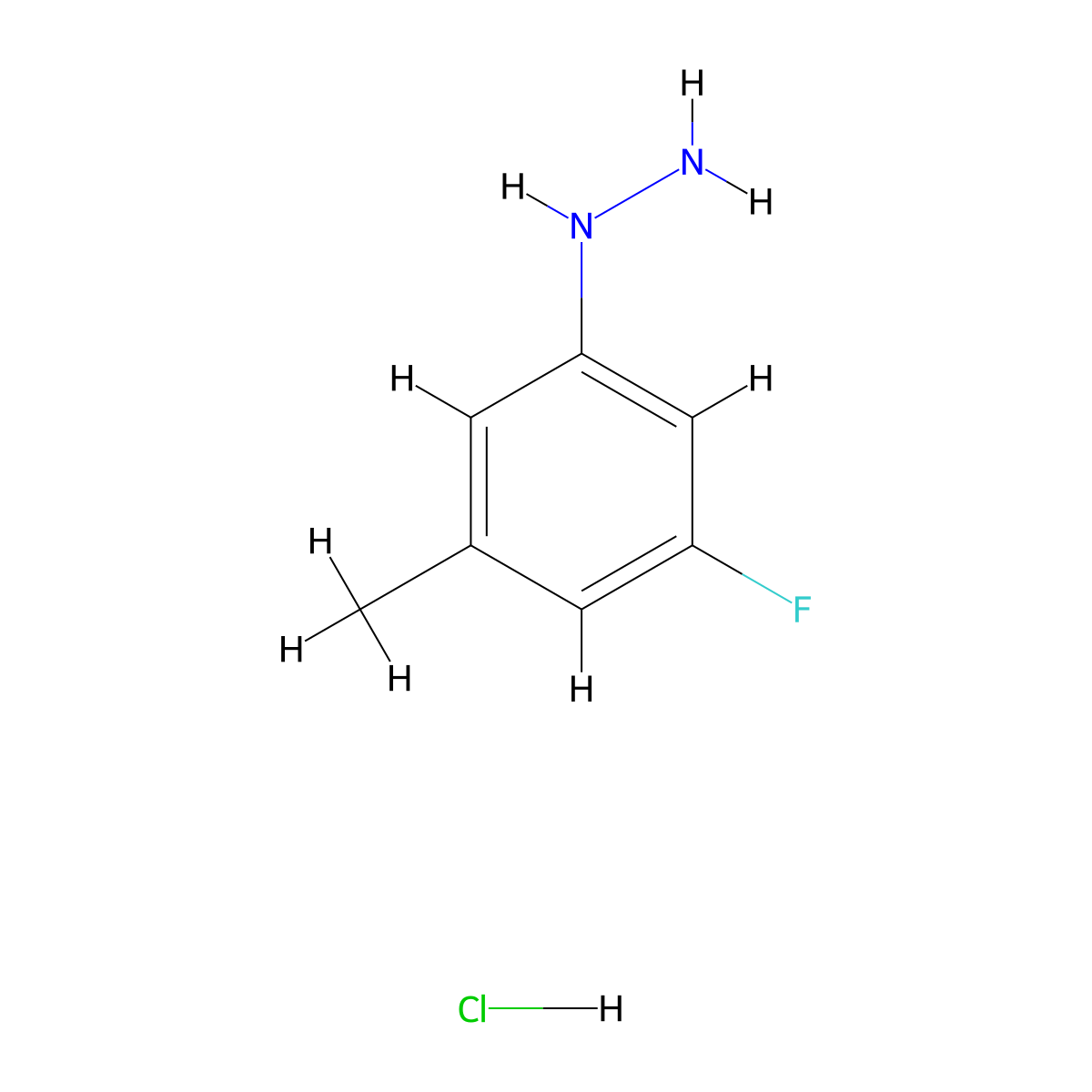 (3-Fluoro-5-methylphenyl)hydrazine hydrochloride molecular structure, CAS 2803863-45-6