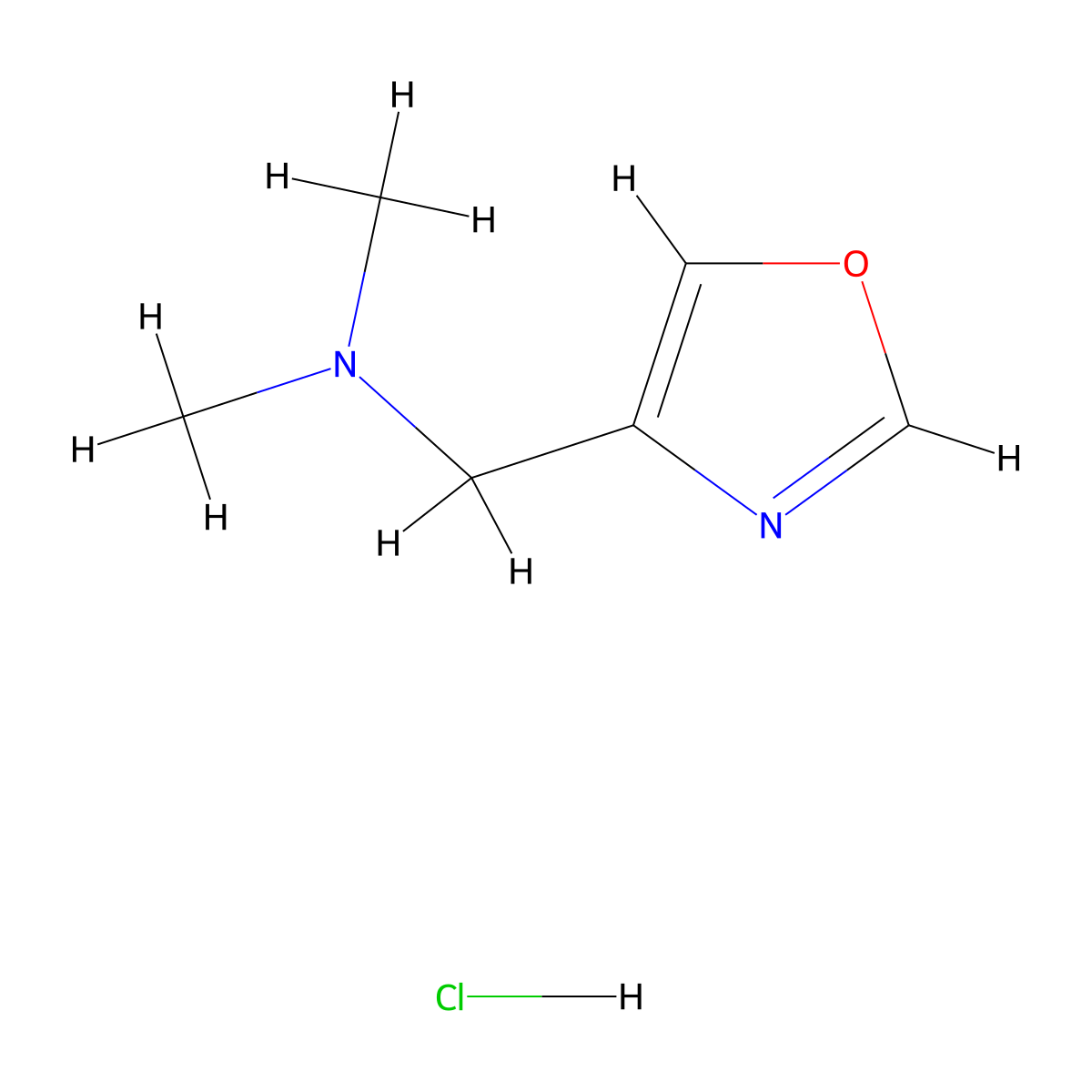 Dimethyl[(1,3-oxazol-4-yl)methyl]amine hydrochloride molecular structure, CAS 2803863-50-3