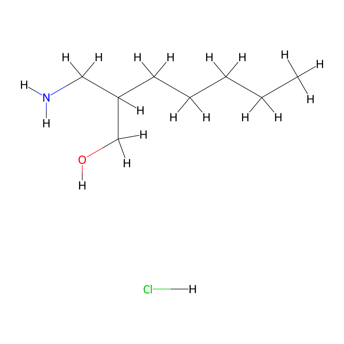 2-(Aminomethyl)heptan-1-olhydrochloride molecular structure, CAS 2803863-57-0