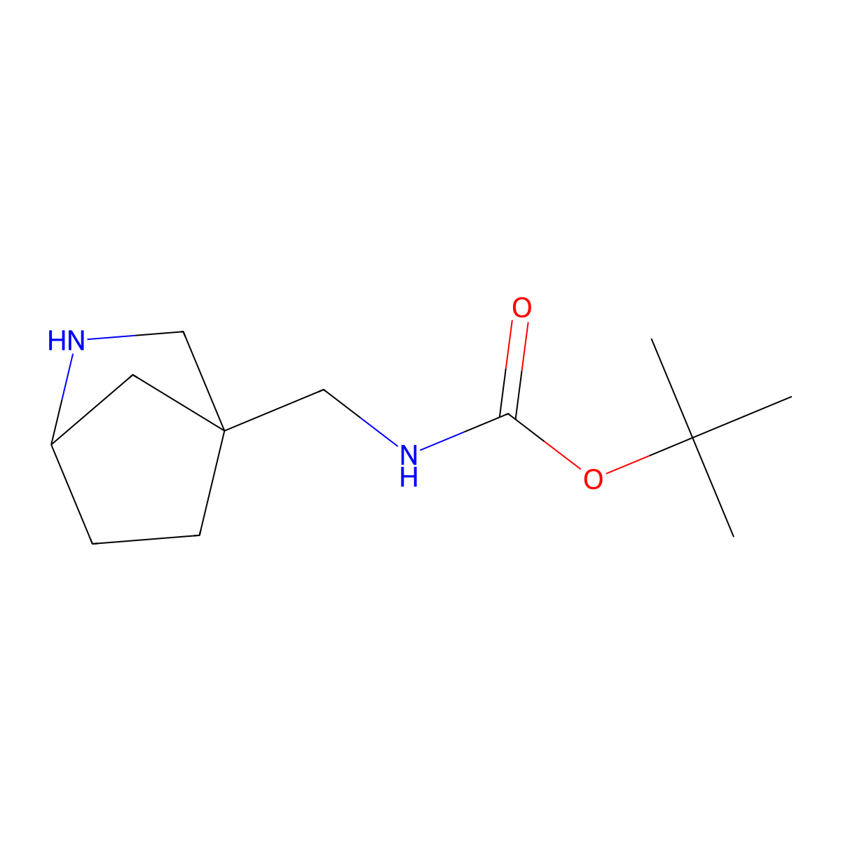 tert-butyl N-({2-azabicyclo[2.2.1]heptan-4-yl}methyl)carbamate molecular structure, CAS 2803863-64-9
