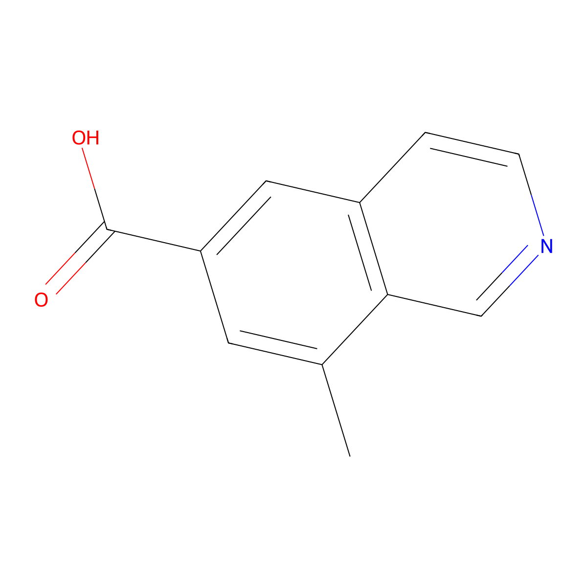 8-Methylisoquinoline-6-carboxylic acid molecular structure, CAS 2803863-67-2