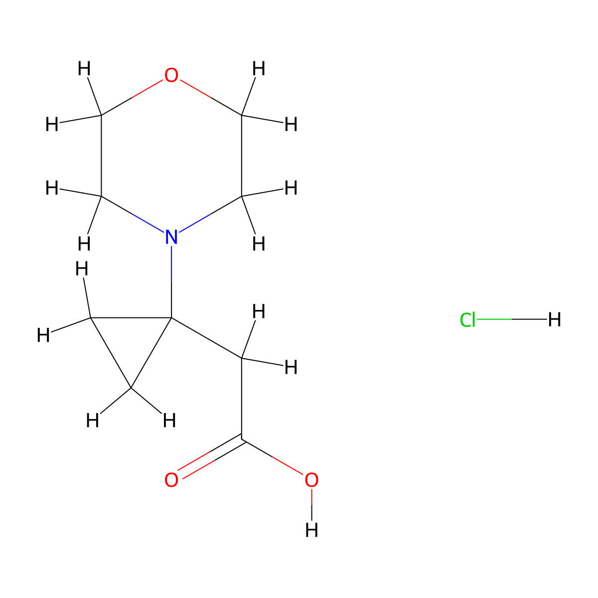 2-(1-(Morpholin-4-yl)cyclopropyl)acetic acid hydrochloride molecular structure, CAS 2803863-82-1