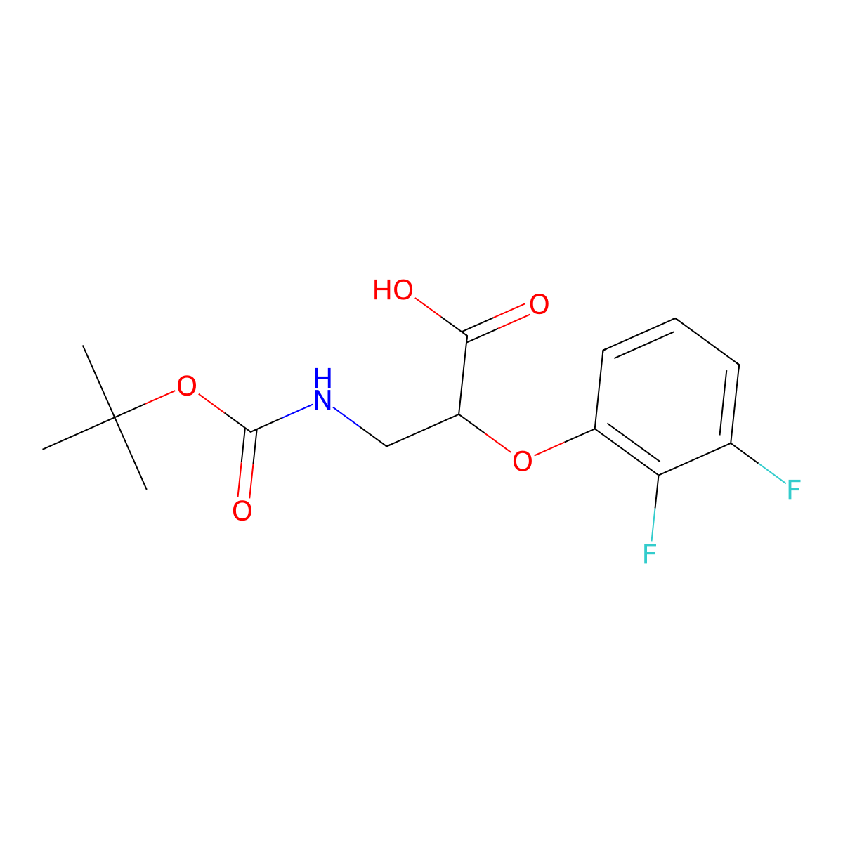3-{[(Tert-butoxy)carbonyl]amino}-2-(2,3-difluorophenoxy)propanoicacid molecular structure, CAS 2803863-84-3