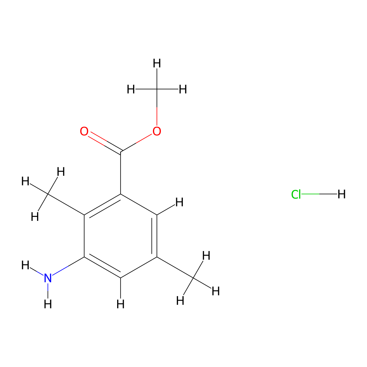 Methyl3-amino-2,5-dimethylbenzoatehydrochloride molecular structure, CAS 2803863-87-6