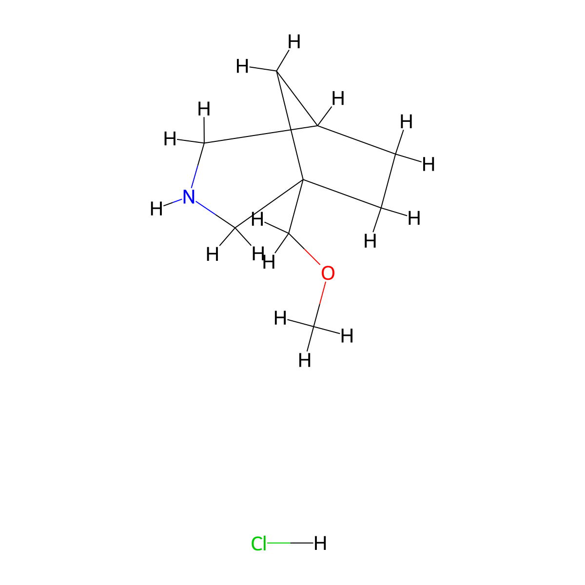 1-(Methoxymethyl)-3-azabicyclo[3.2.1]octane hydrochloride molecular structure, CAS 2803863-95-6
