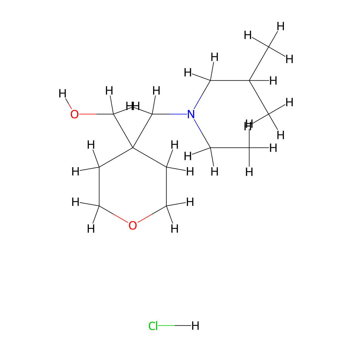 (4-{[Ethyl(2-methylpropyl)amino]methyl}oxan-4-yl)methanolhydrochloride molecular structure, CAS 2803863-97-8