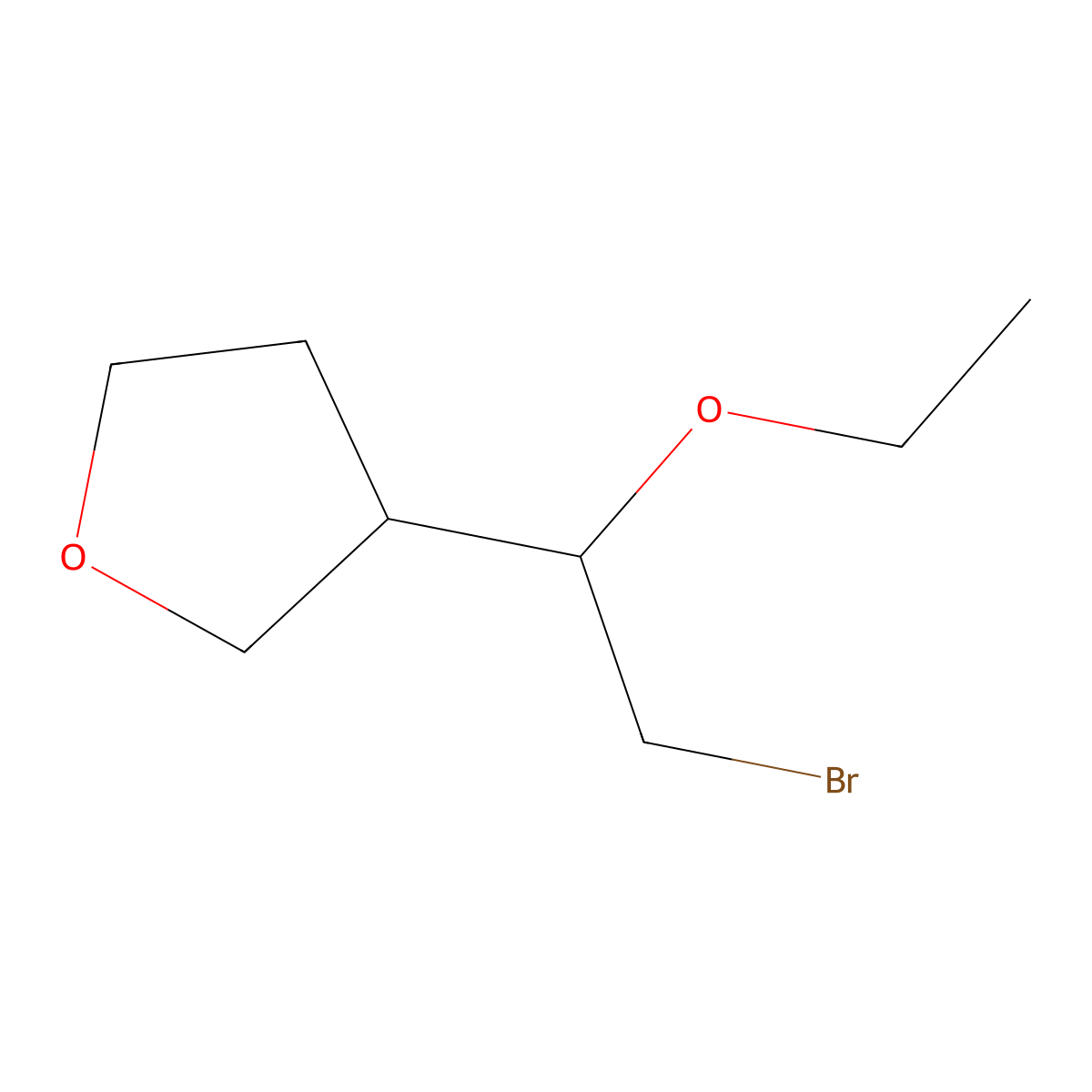 3-(2-Bromo-1-ethoxyethyl)oxolane molecular structure, CAS 2803864-00-6