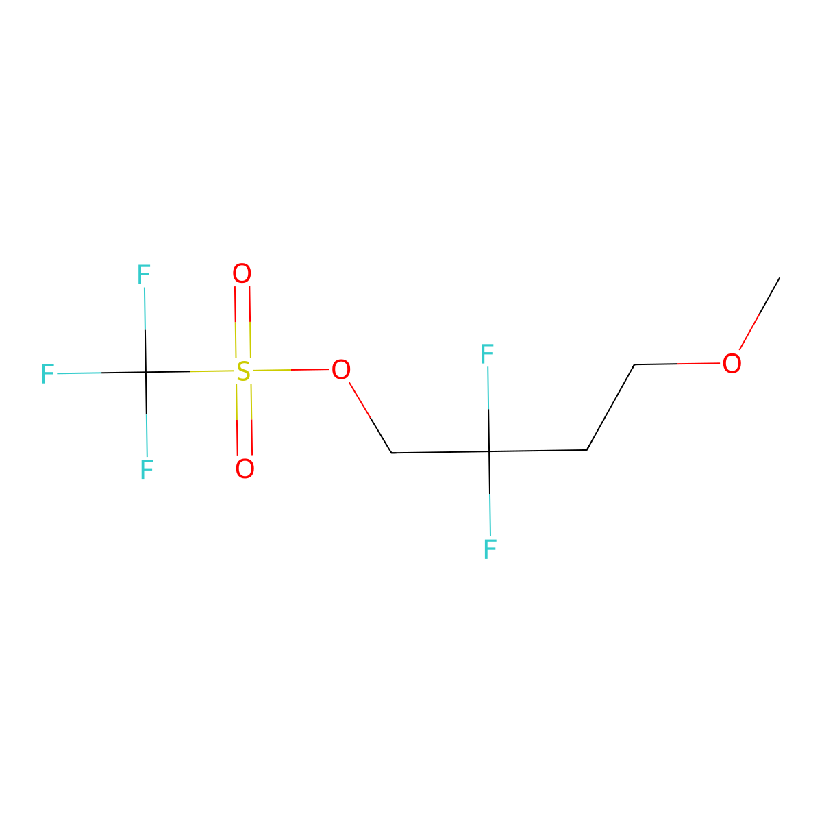 2,2-Difluoro-4-methoxybutyltrifluoromethanesulfonate molecular structure, CAS 2803864-01-7