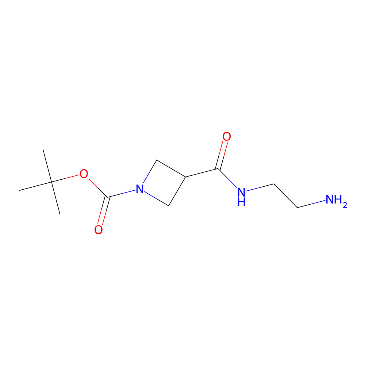 Tert-butyl 3-[(2-aminoethyl)carbamoyl]azetidine-1-carboxylate molecular structure, CAS 2803864-06-2