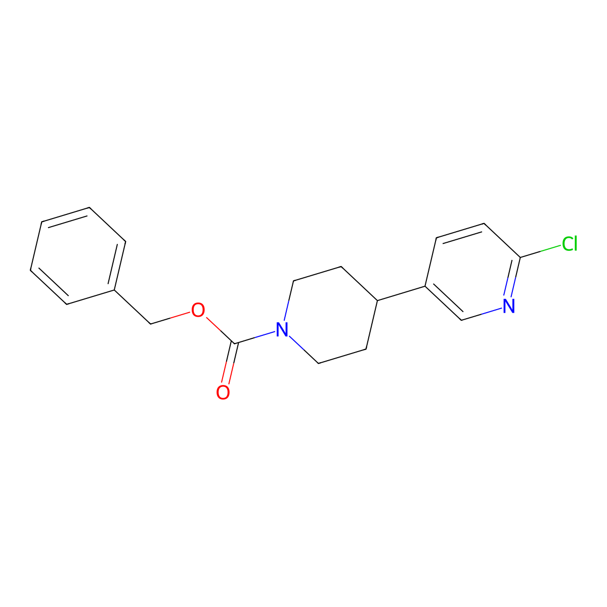 Benzyl 4-(6-chloropyridin-3-yl)piperidine-1-carboxylate molecular structure, CAS 2803864-09-5