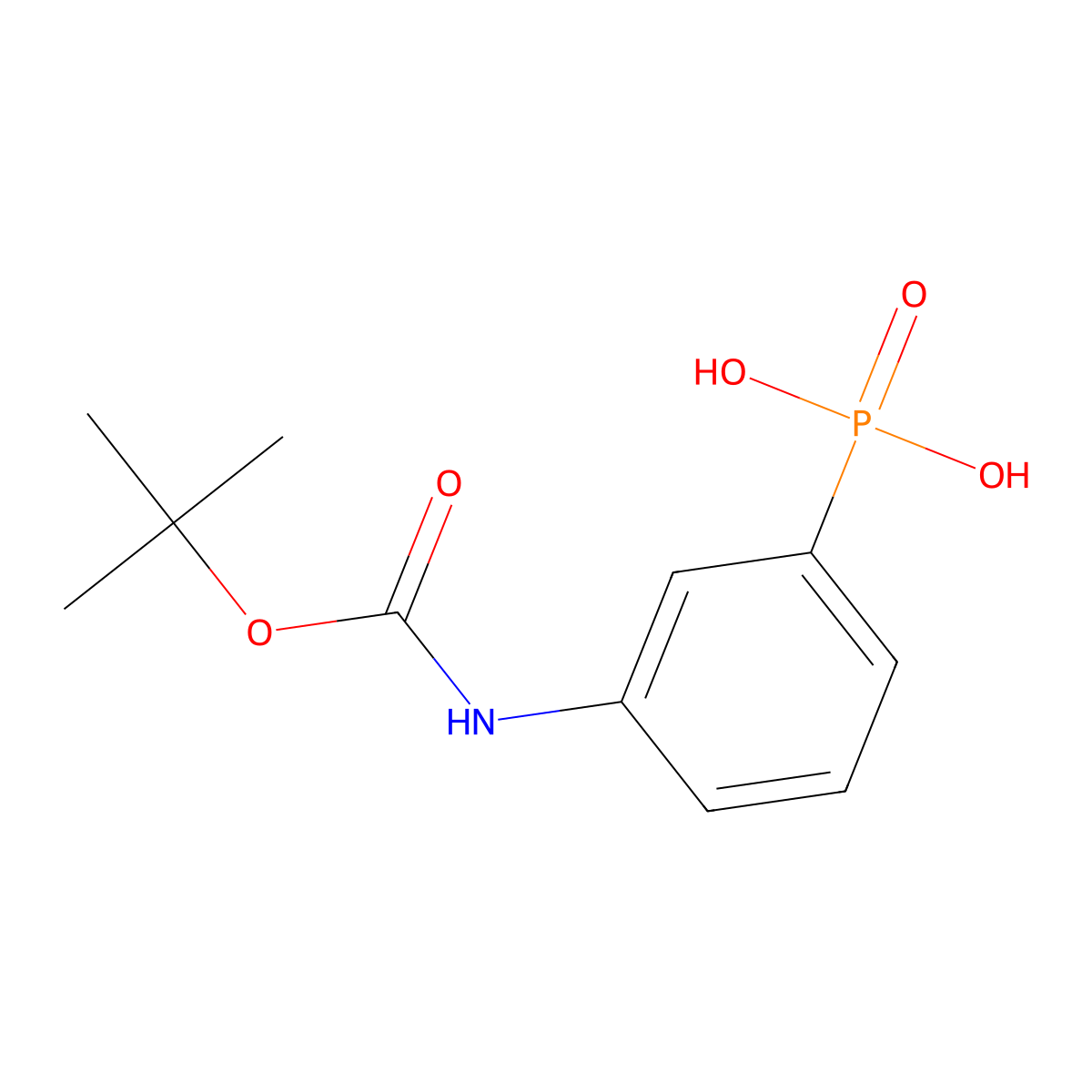 (3-{[(Tert-butoxy)carbonyl]amino}phenyl)phosphonic acid molecular structure, CAS 2803864-66-4