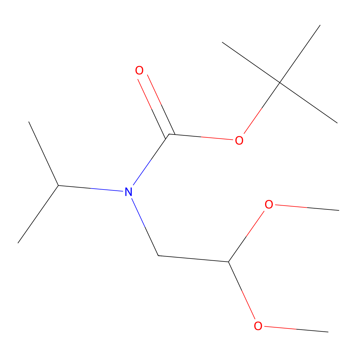 tert-butyl N-(2,2-dimethoxyethyl)-N-(propan-2-yl)carbamate molecular structure, CAS 2803864-70-0