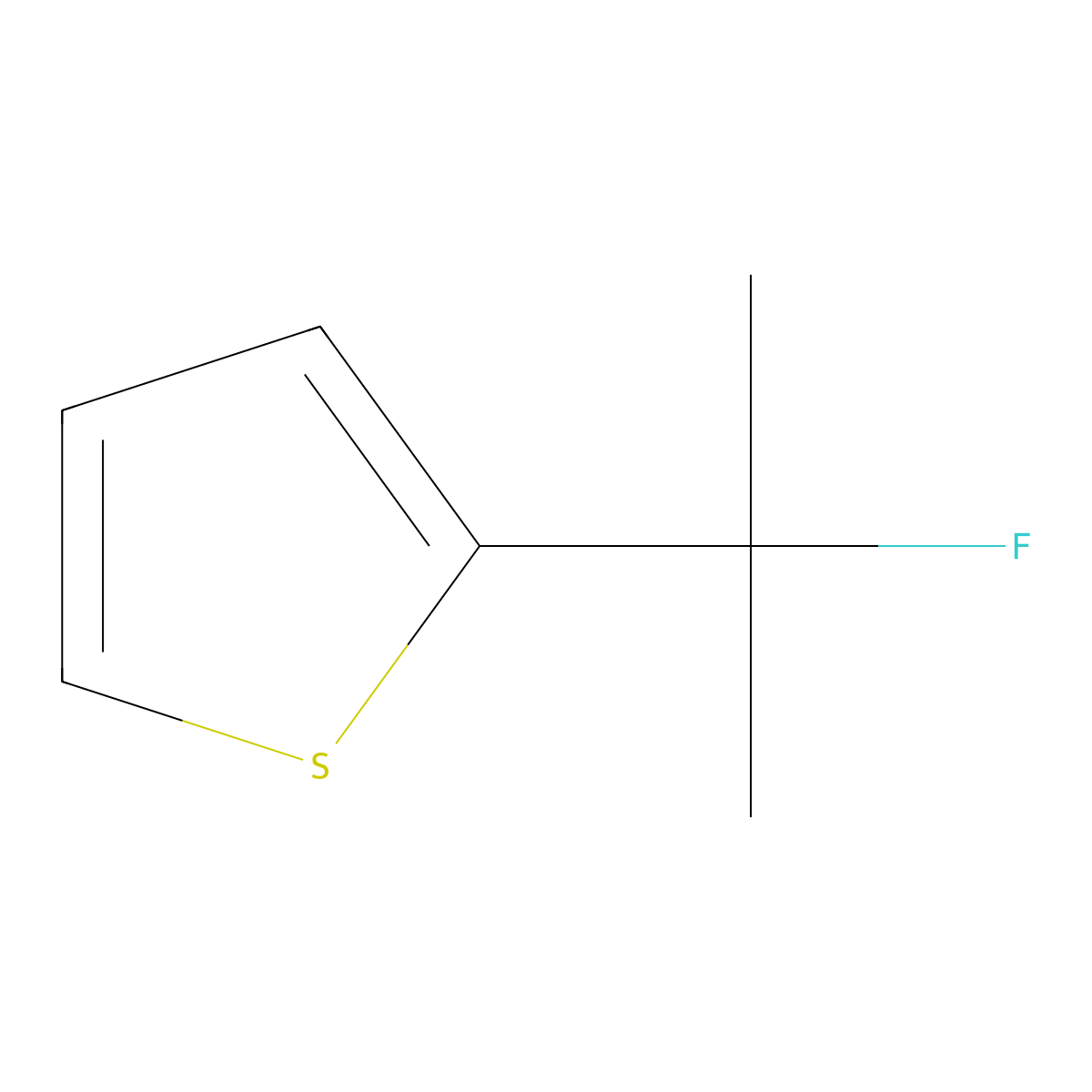 2-(2-Fluoropropan-2-yl)thiophene molecular structure, CAS 2803864-83-5