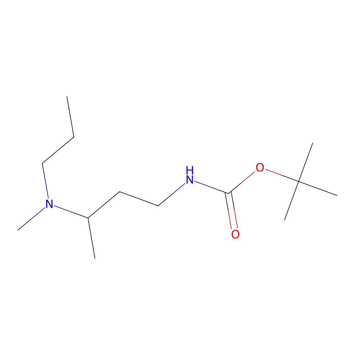 tert-butyl N-{3-[methyl(propyl)amino]butyl}carbamate molecular structure, CAS 2803864-84-6