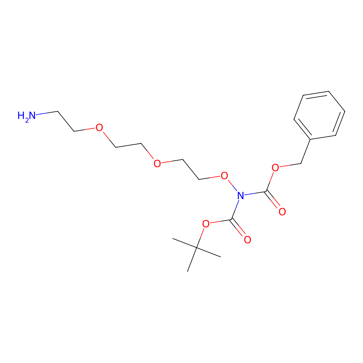 benzyl N-{2-[2-(2-aminoethoxy)ethoxy]ethoxy}-N-[(tert-butoxy)carbonyl]carbamate molecular structure, CAS 2803864-91-5