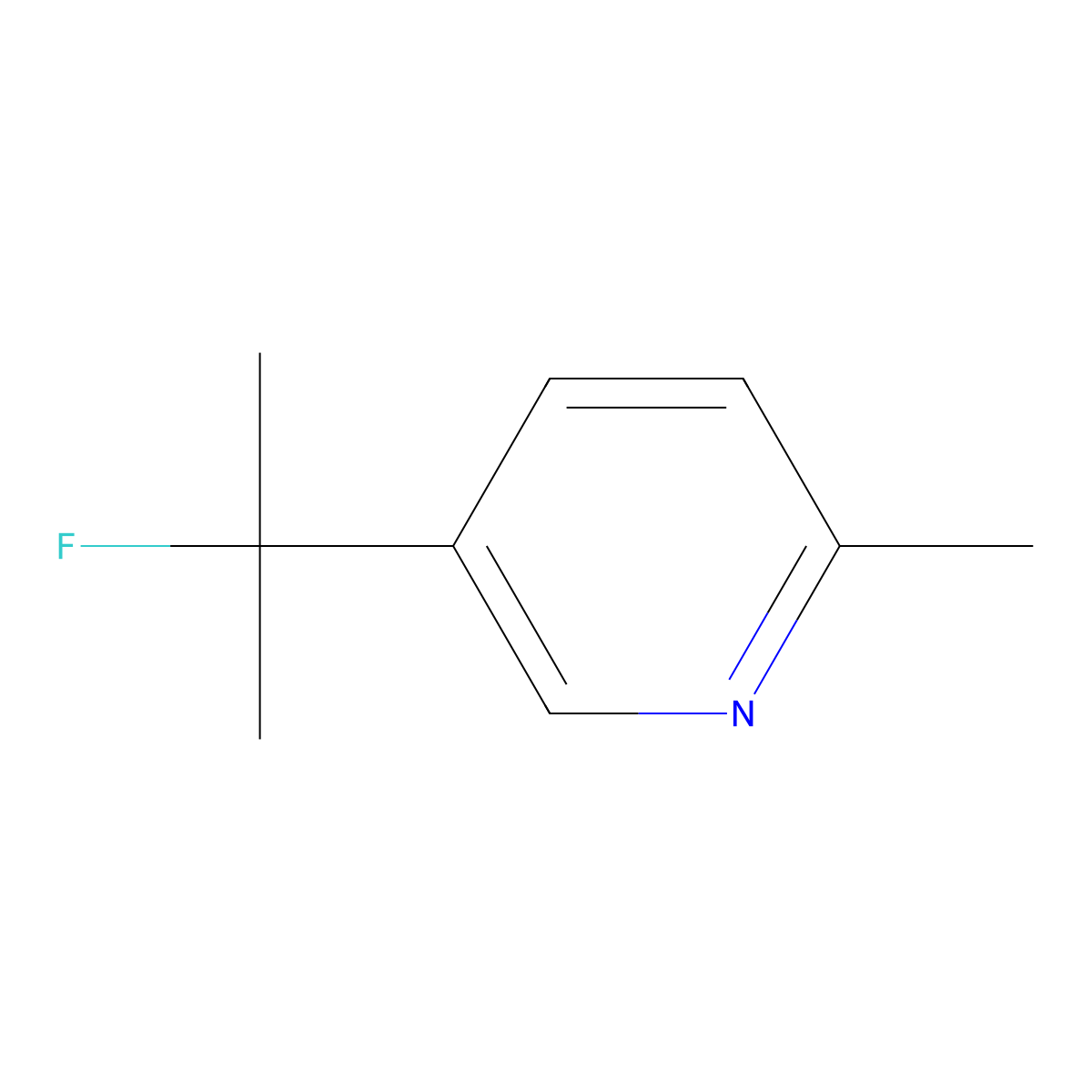 5-(2-Fluoropropan-2-yl)-2-methylpyridine molecular structure, CAS 2803864-97-1