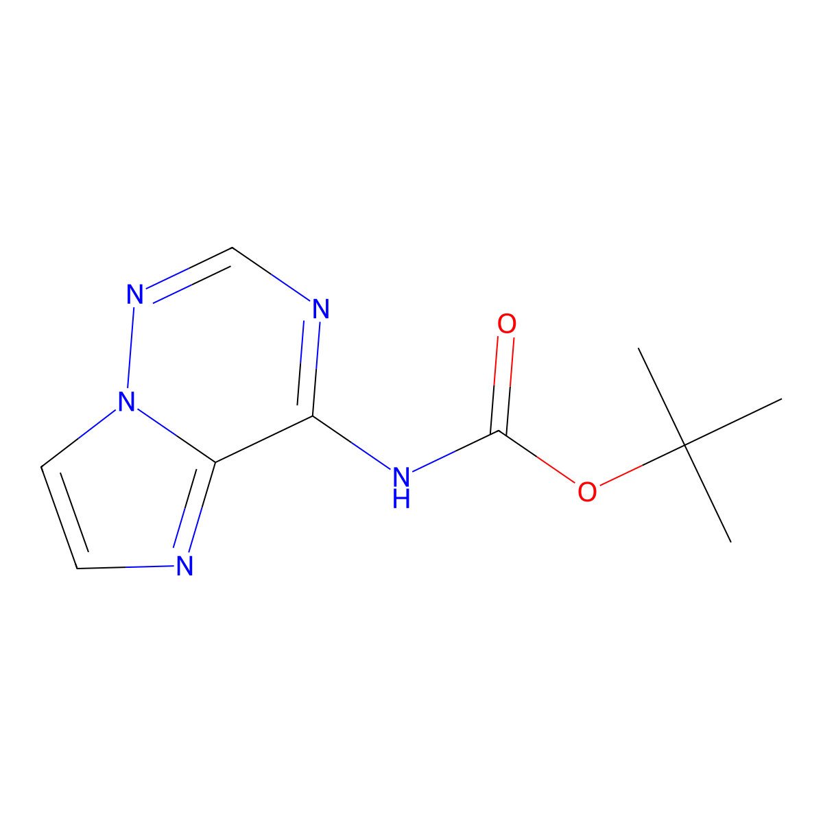tert-butyl N-{imidazo[2,1-f][1,2,4]triazin-4-yl}carbamate molecular structure, CAS 2803865-01-0