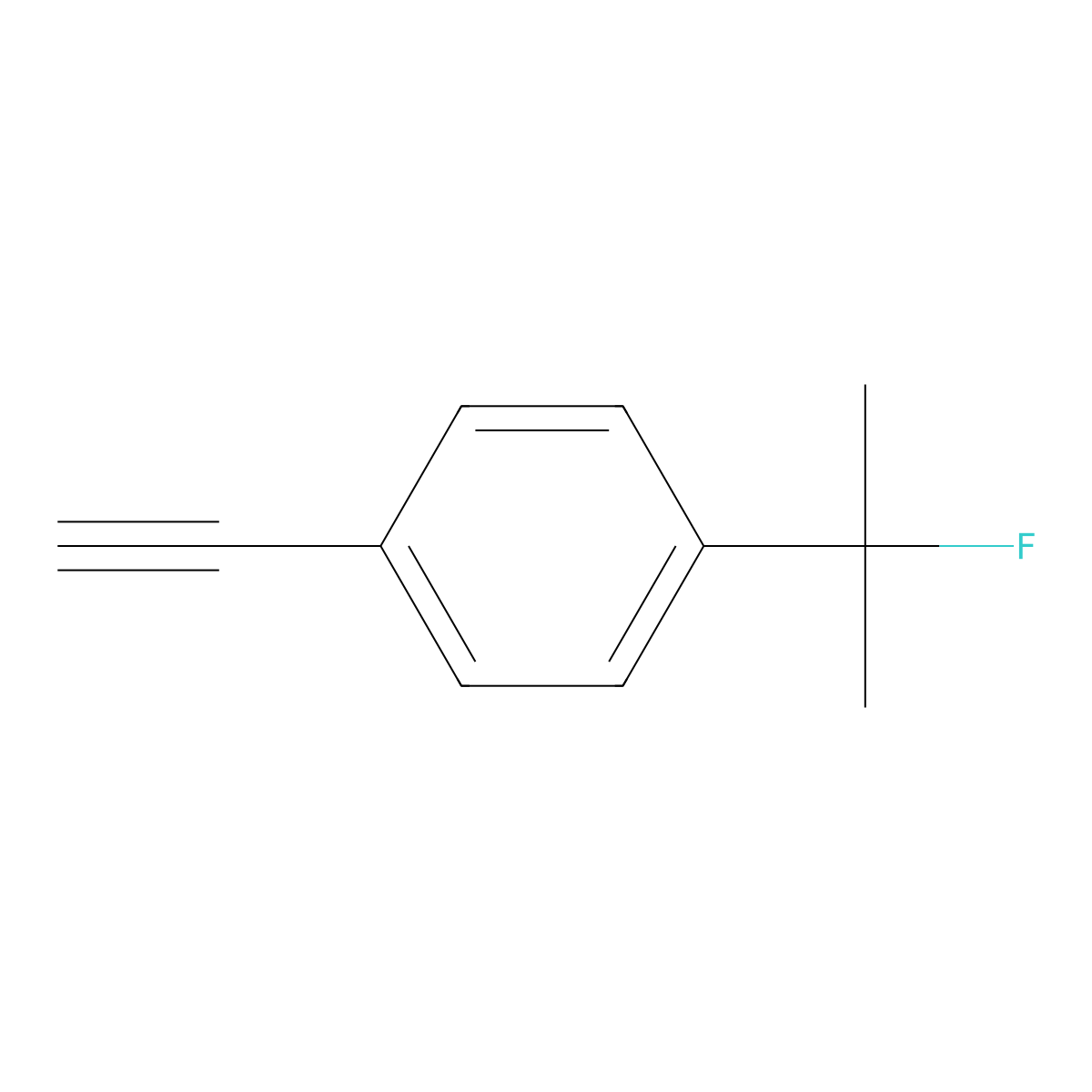1-Ethynyl-4-(2-fluoropropan-2-yl)benzene molecular structure, CAS 2803865-02-1
