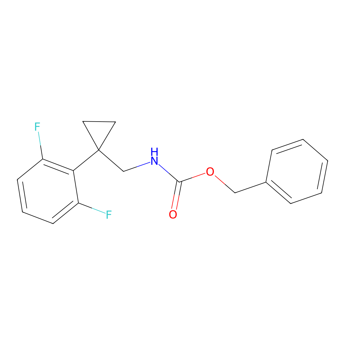 benzyl N-{[1-(2,6-difluorophenyl)cyclopropyl]methyl}carbamate molecular structure, CAS 2803865-05-4