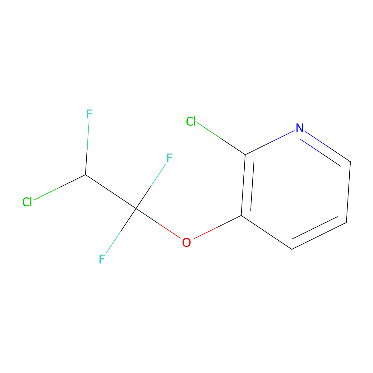 2-Chloro-3-(2-chloro-1,1,2-trifluoroethoxy)pyridine molecular structure, CAS 2803865-23-6