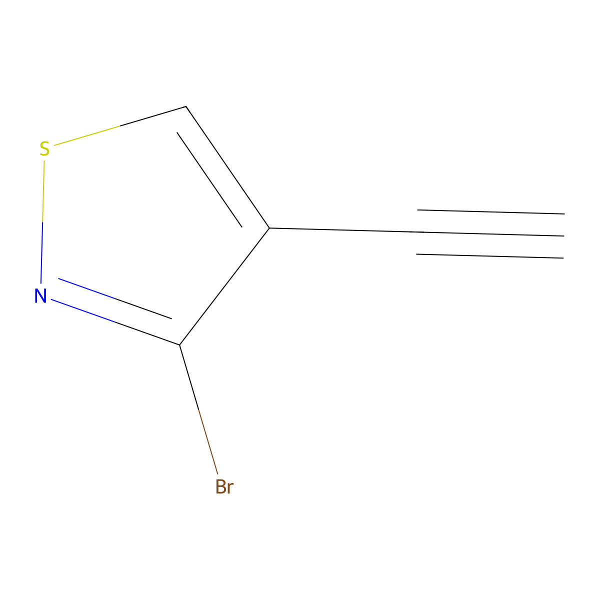 3-Bromo-4-ethynyl-1,2-thiazole molecular structure, CAS 2803865-25-8