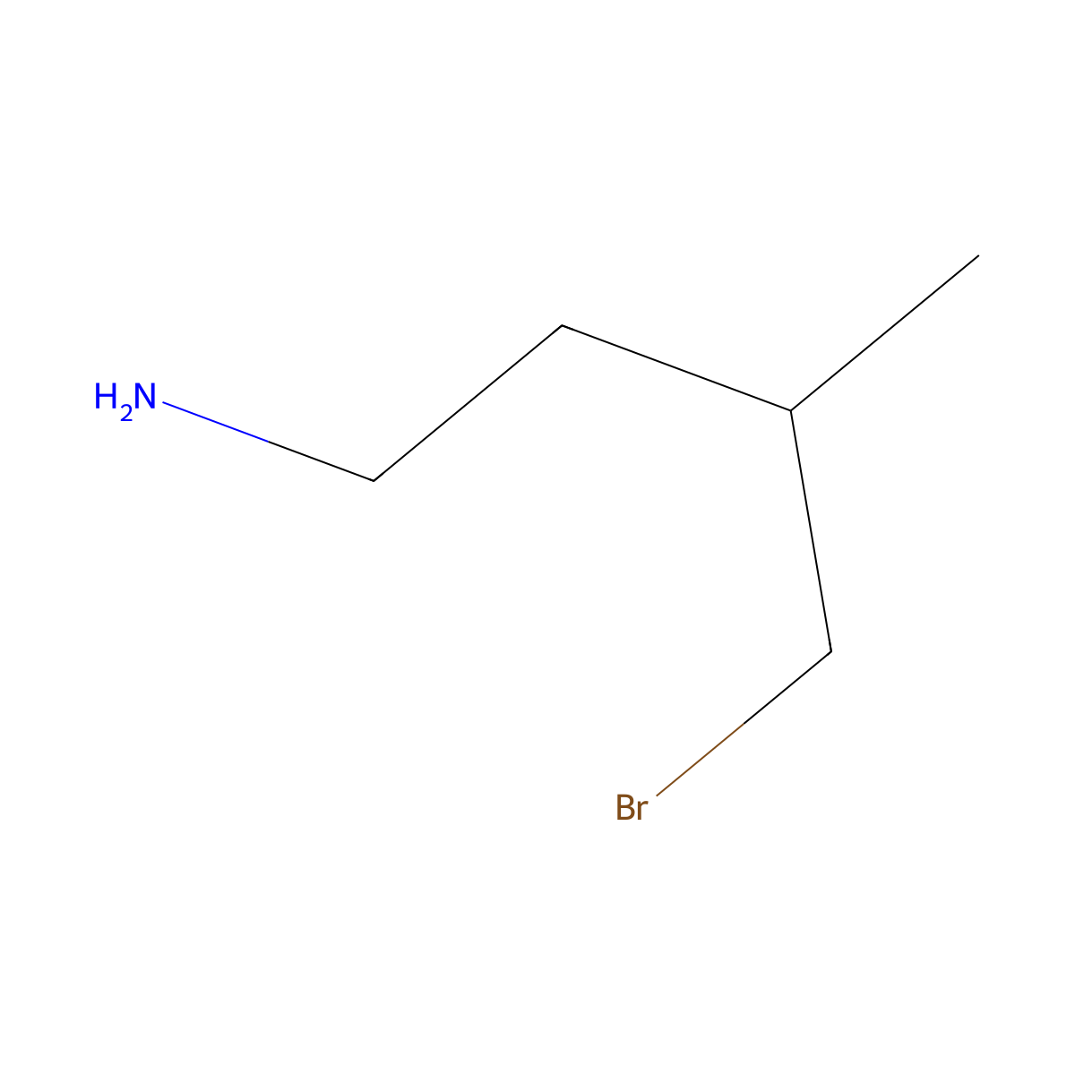 4-Bromo-3-methylbutan-1-amine molecular structure, CAS 2803865-33-8