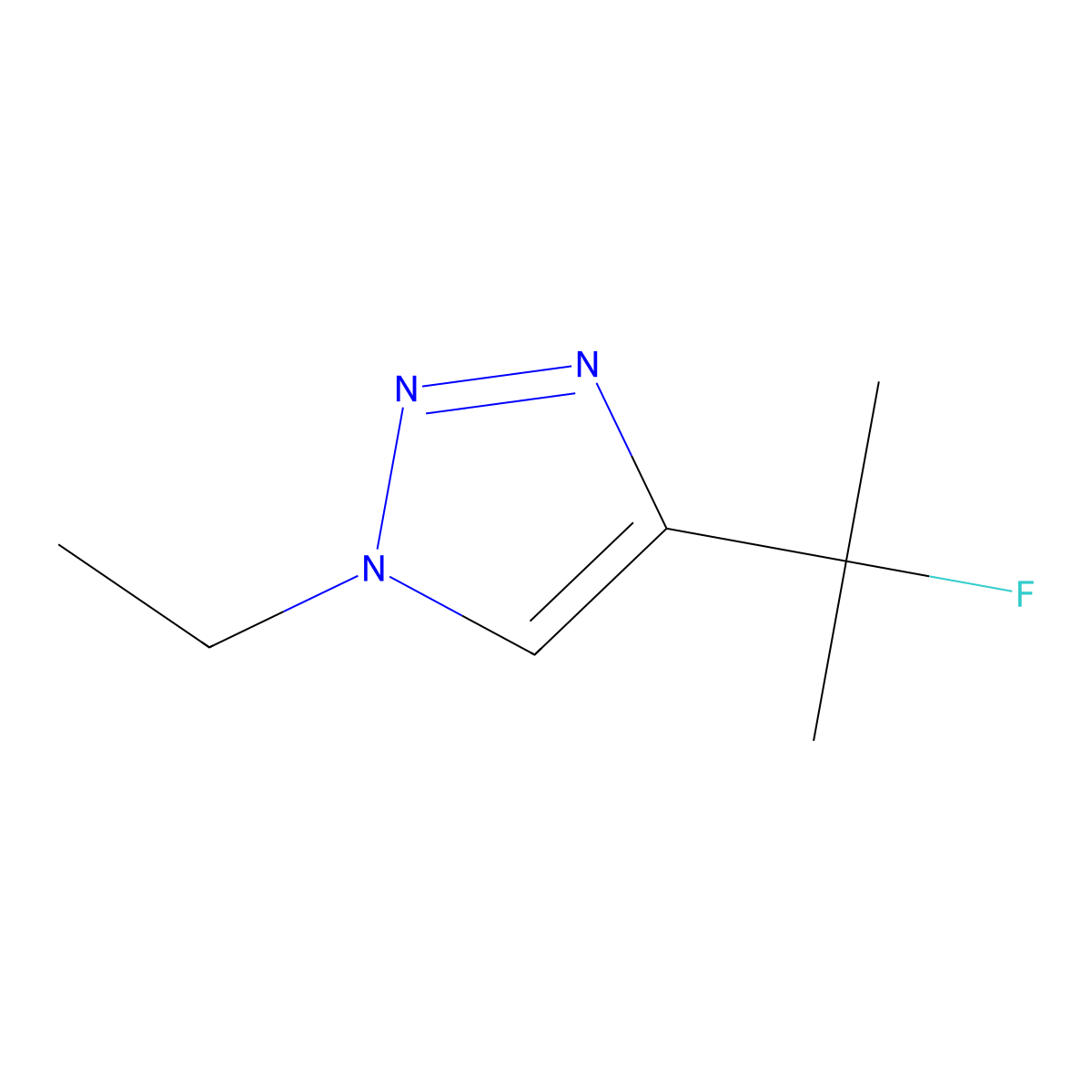 1-ethyl-4-(2-fluoropropan-2-yl)-1H-1,2,3-triazole molecular structure, CAS 2803865-39-4