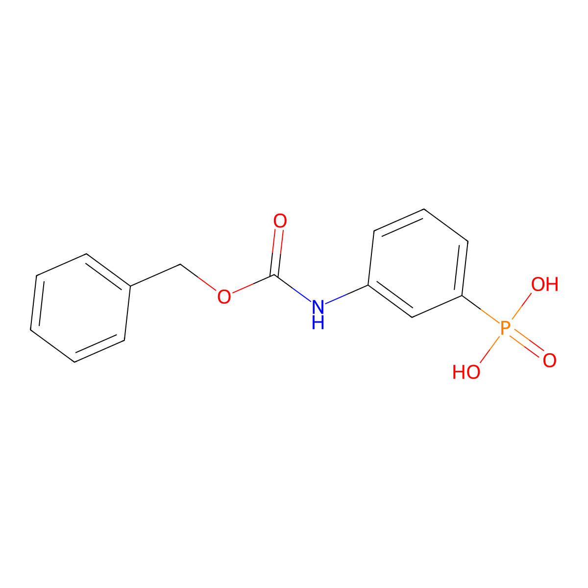 (3-{[(Benzyloxy)carbonyl]amino}phenyl)phosphonic acid molecular structure, CAS 2803865-71-4
