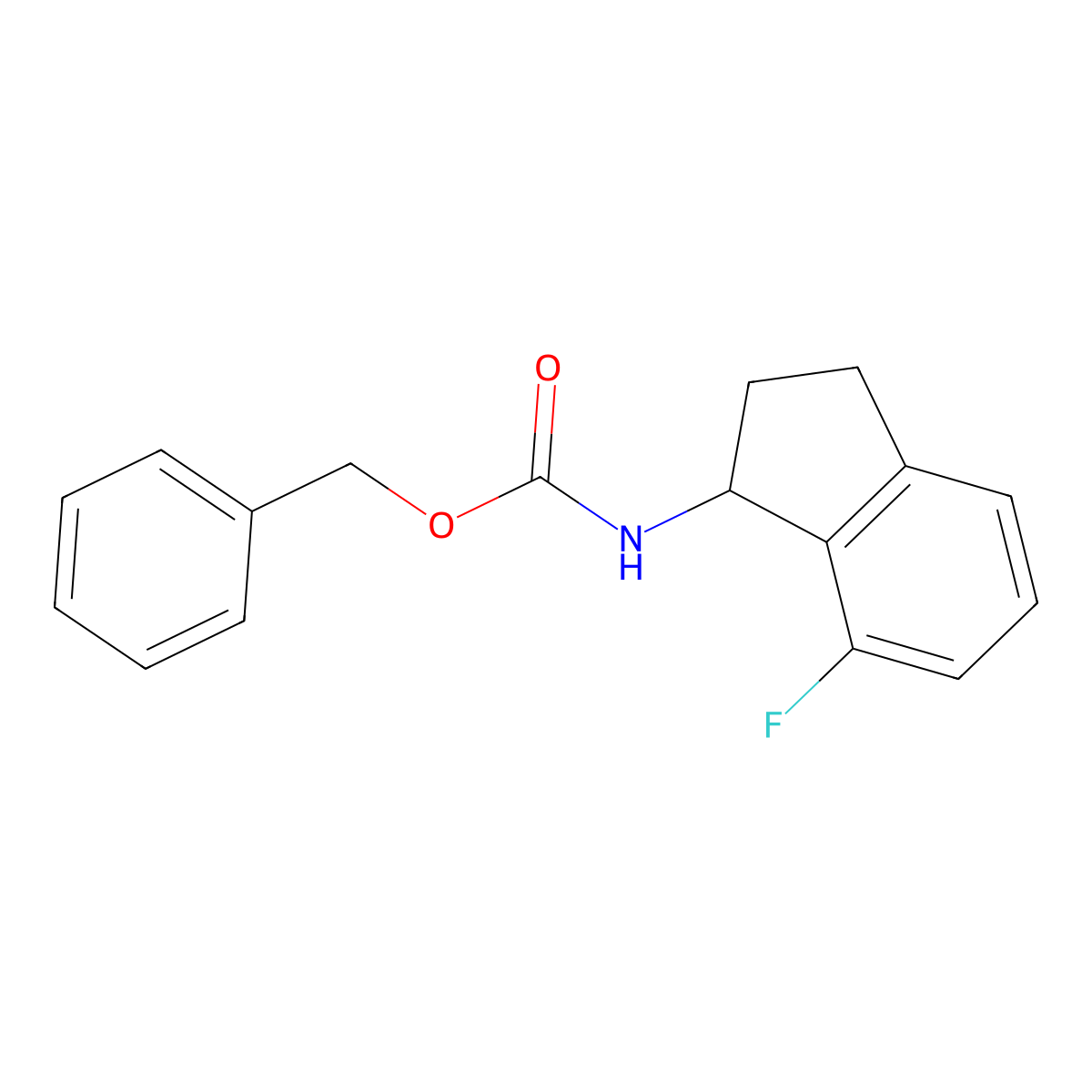 benzyl N-(7-fluoro-2,3-dihydro-1H-inden-1-yl)carbamate molecular structure, CAS 2803865-72-5