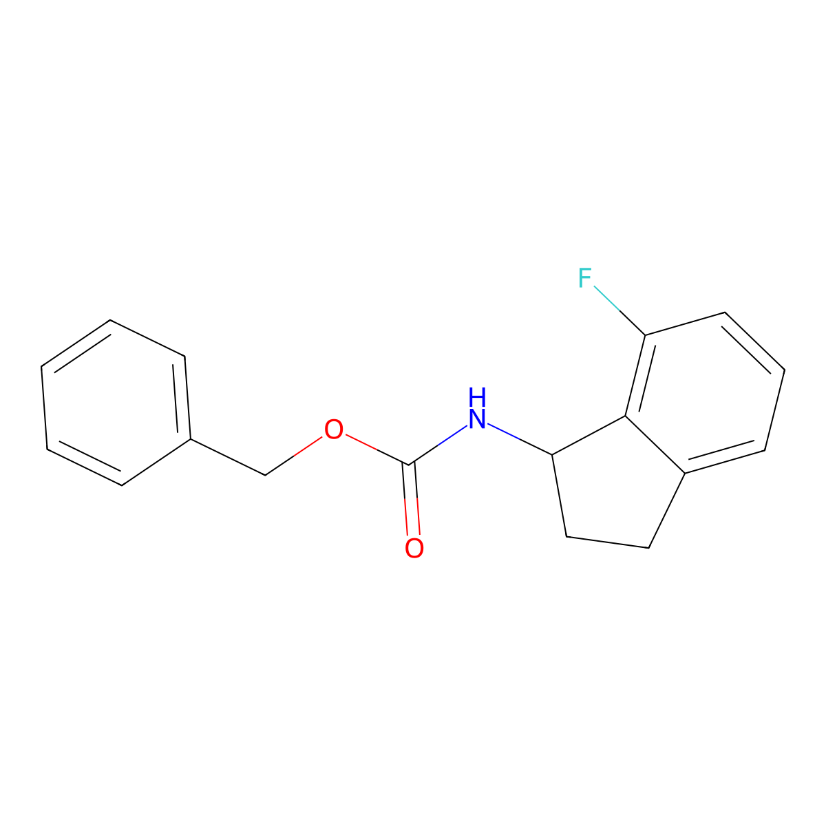 benzyl N-(7-fluoro-2,3-dihydro-1H-inden-1-yl)carbamate molecular structure, CAS 2803865-72-5