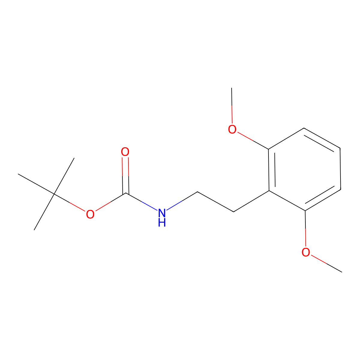tert-butyl N-[2-(2,6-dimethoxyphenyl)ethyl]carbamate molecular structure, CAS 2803865-81-6