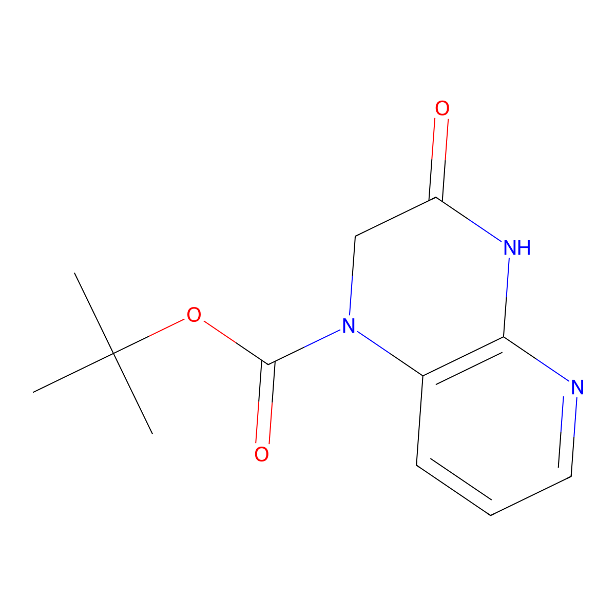 tert-butyl 3-oxo-1H,2H,3H,4H-pyrido[2,3-b]pyrazine-1-carboxylate molecular structure, CAS 2803865-87-2