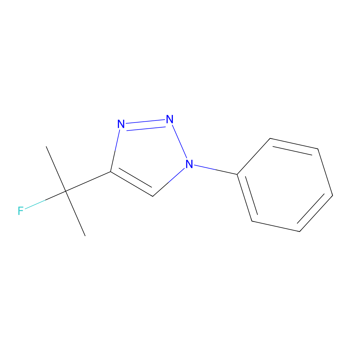 4-(2-fluoropropan-2-yl)-1-phenyl-1H-1,2,3-triazole molecular structure, CAS 2803865-91-8