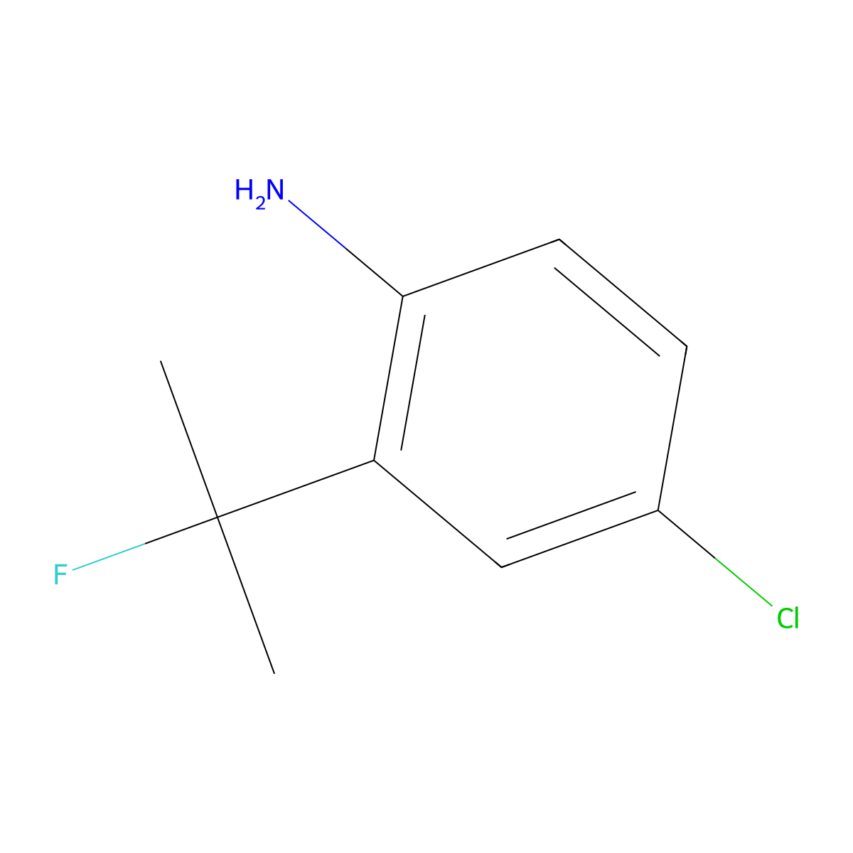4-Chloro-2-(2-fluoropropan-2-yl)aniline molecular structure, CAS 2803865-99-6