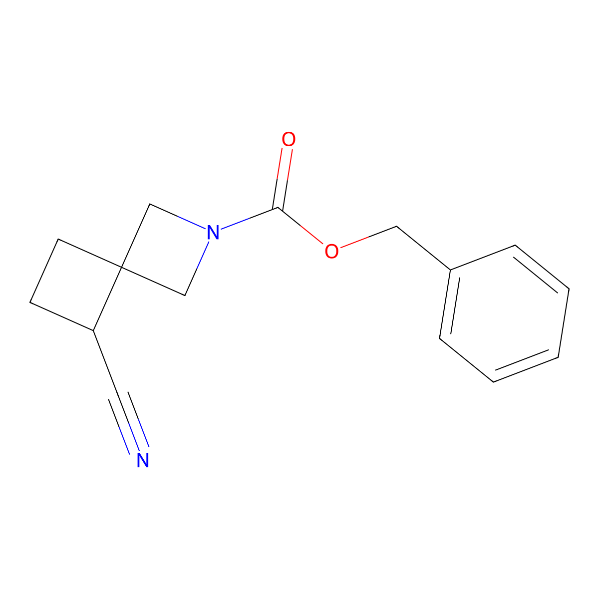 Benzyl 5-cyano-2-azaspiro[3.3]heptane-2-carboxylate molecular structure, CAS 2803866-05-7