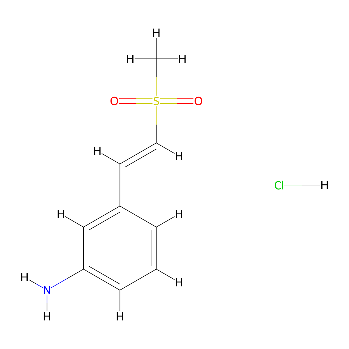 3-(2-Methanesulfonylethenyl)anilinehydrochloride molecular structure, CAS 2803869-07-8