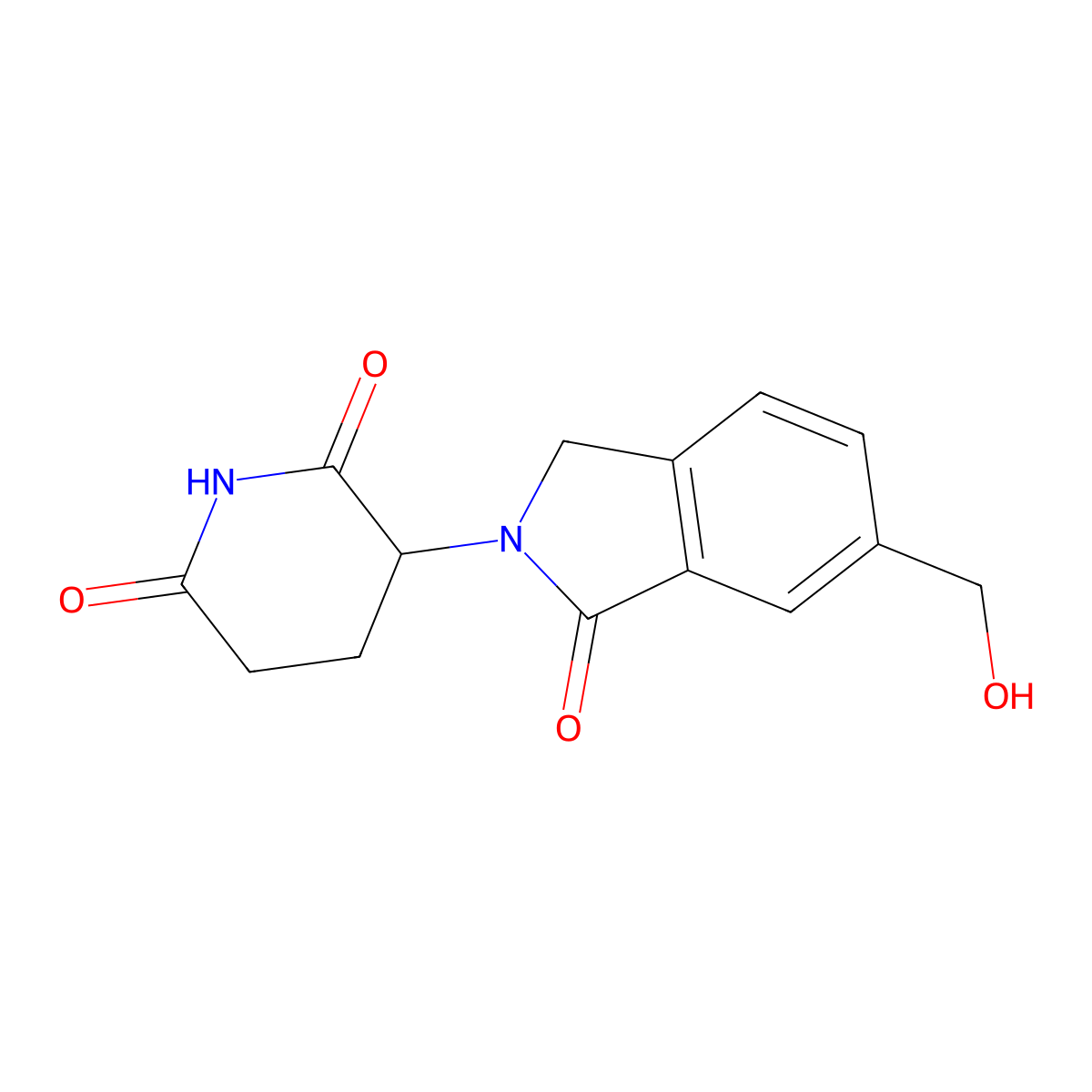 3-[6-(hydroxymethyl)-1-oxo-2,3-dihydro-1H-isoindol-2-yl]piperidine-2,6-dione molecular structure, CAS 2803882-16-6