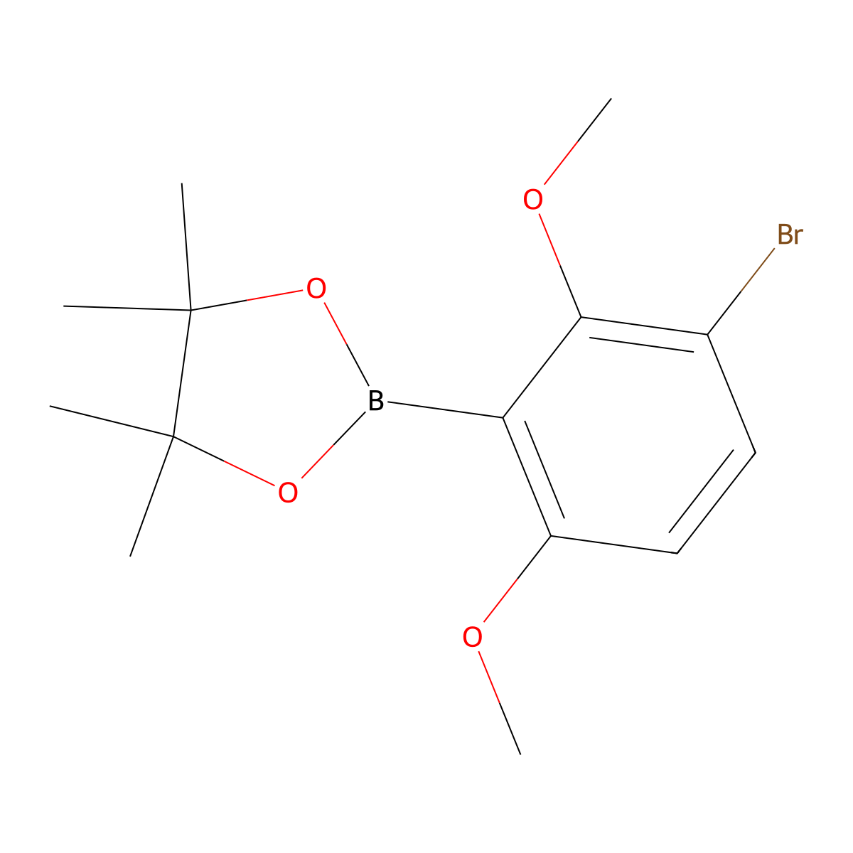 3-Bromo-2,6-dimethoxyphenylboronic acid pinacol ester molecular structure, CAS 2803886-04-4