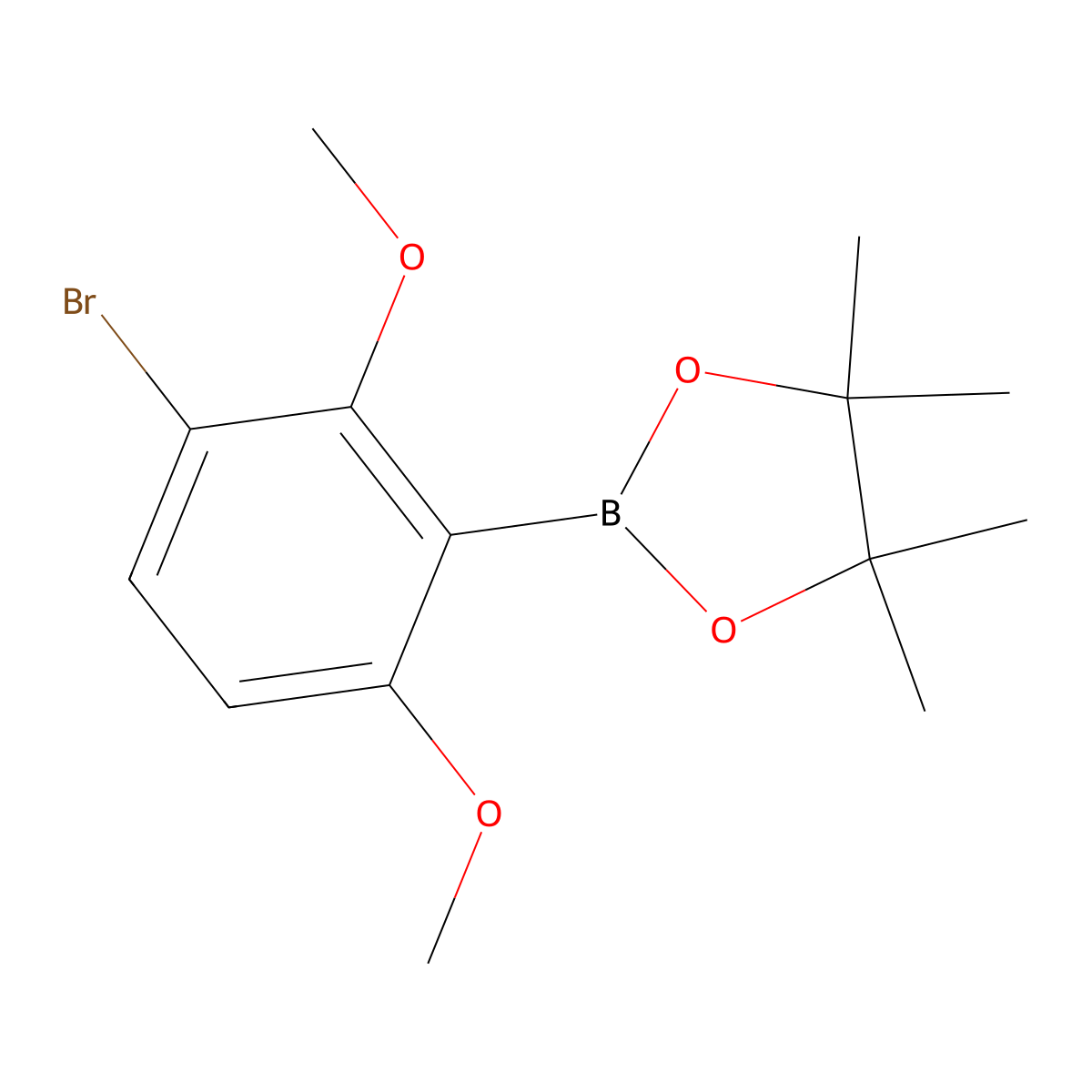 3-Bromo-2,6-dimethoxyphenylboronic acid pinacol ester molecular structure, CAS 2803886-04-4