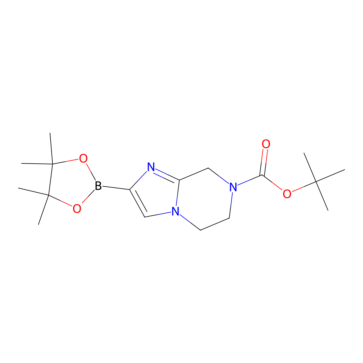 7-Boc-5,6,7,8-tetrahydroimidazo[1,2-a]pyrazine-2-boronic Acid Pinacol Ester molecular structure, CAS 2803922-59-8